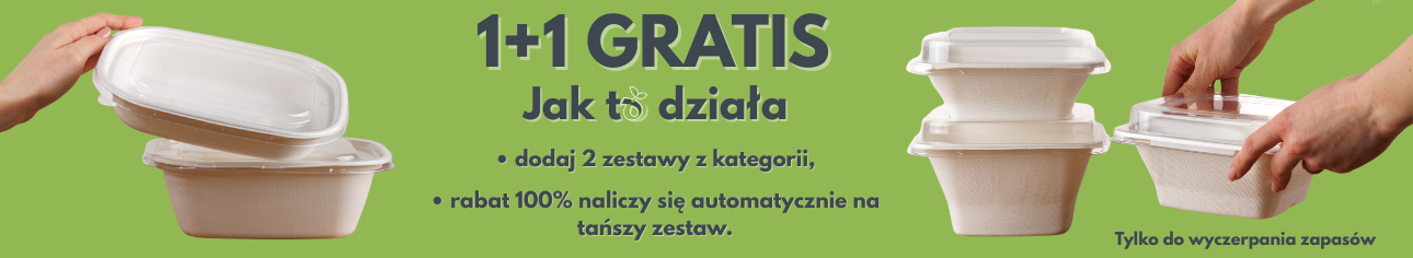 Miski z trzciny cukrowej 1+1 GRATIS